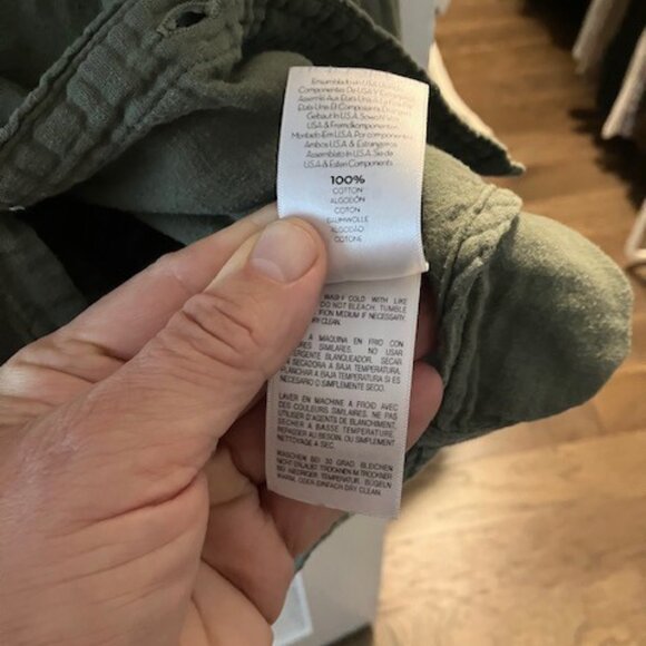 Mother Green Long Sleeve Button Up Shirt-Size XS - Picture 3 of 8